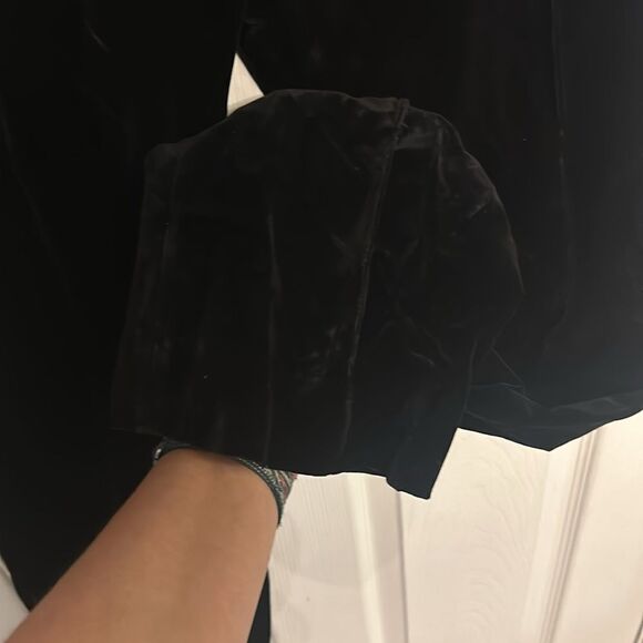 Paco Rabanne Black Straight Leg Velvet Tailored Trouser Pants Size 10 New - Picture 7 of 9